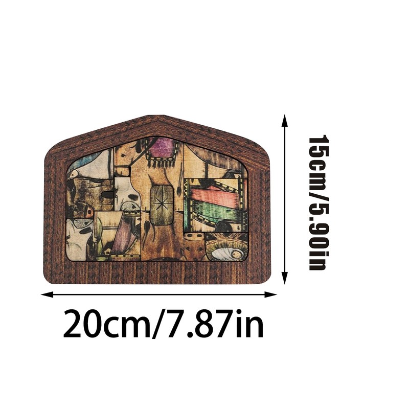 Wooden Puzzle Develop Visualization Skills Brain Teaser Educational Puzzle for