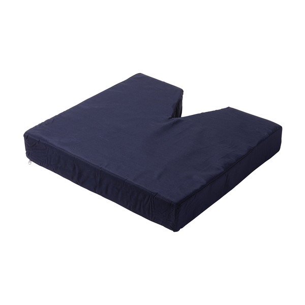 DMI Comfort Contoured Foam Coccyx Seat Cushion for Chair or Wheelchair - Helps with Sciatica Back Pain, Navy