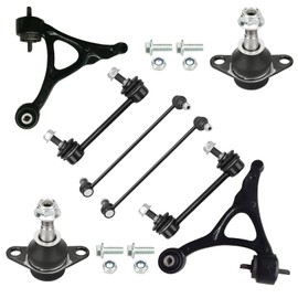 Front Lower Control Arms w/Ball Joints Sway Bar Links 2003 2004 2005 2006 2007 2008 2009 2010 2011 2012 2013 2014 for Volvo XC90 Lower Control Arms - 8pc Set