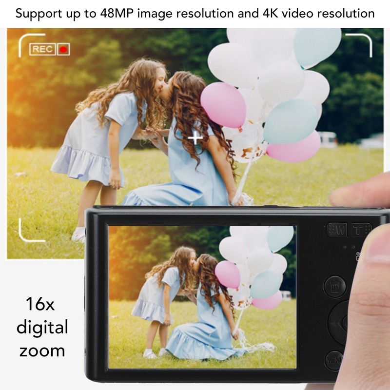4K Digital Camera 48MP 2.8 Inch 16X Digital Zoom Portable