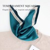 LumiSyne Women's Silk Scarf, Square Scarf, Solid, Retro Chain, Print,