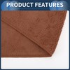 INFINAUTO Cleaning Cloths Towel,Car Drying Plush Cloth Absorbent Microfiber Coffee,3pcs