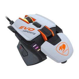 COUGAR Gaming | Gaming Mouse | 700M Evo White E-Sport - Ergonomic - Optical Pixart PMW3389 Sensor - Adjustable Palm Rest - Aluminium Structure - Weight Adjustable