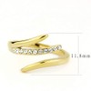 Women's Stainless Steel IP Gold Top Grade Crystal Clear Minimal