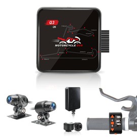 VSYSTO WiFi Motorcycle Dash Camera, GPS HD 1080P Starlight Night Vision Front and Rear Camera, High Speed Download Video, Fault Vibration Reminder,Waterproof Motorbike DVR System, G-sensor(Black-S6PL)