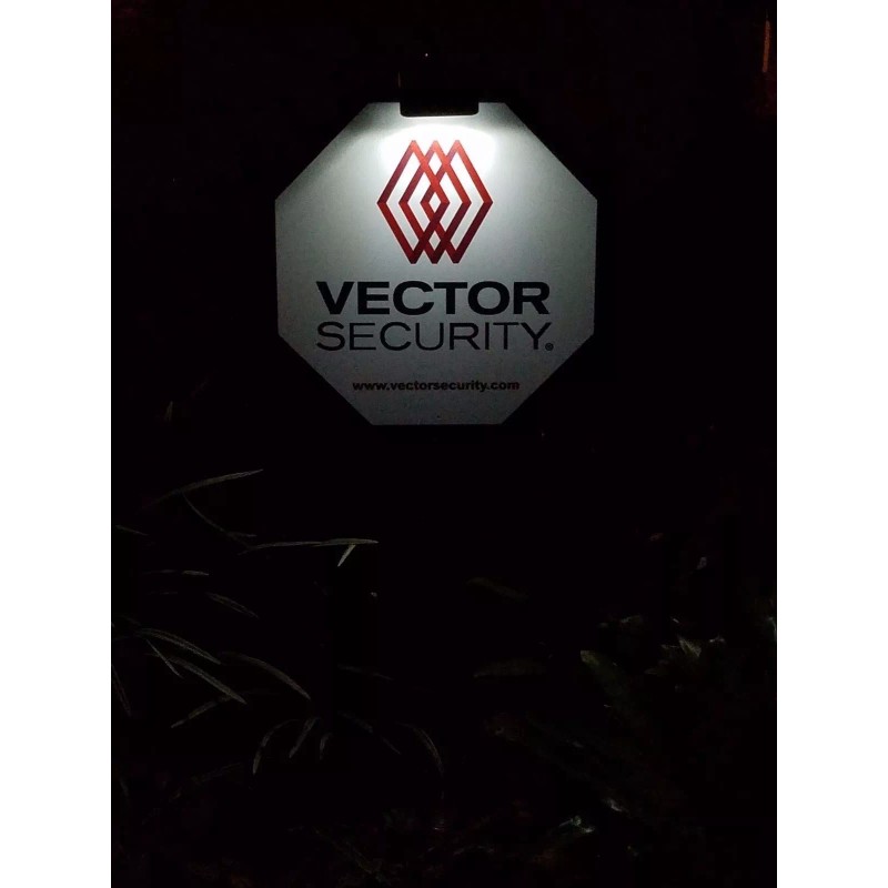 adt'l brink's vector moni VECTOR SECURITY Yard Sign + 4