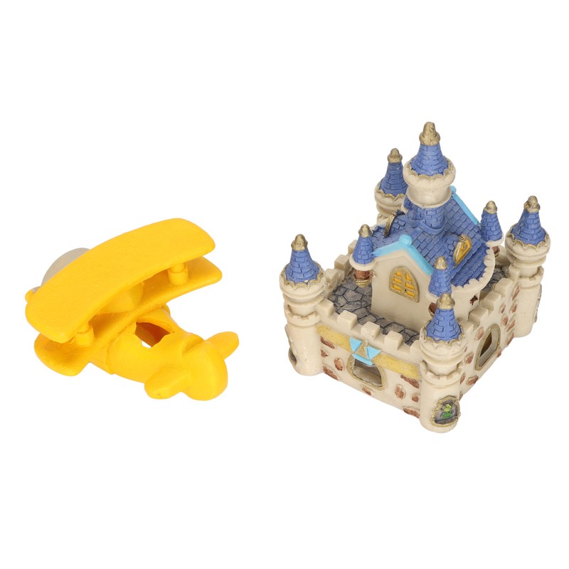 Aquarium Resin Airplane Castle Decoration Simulation Safe Cartoon Fish Tank