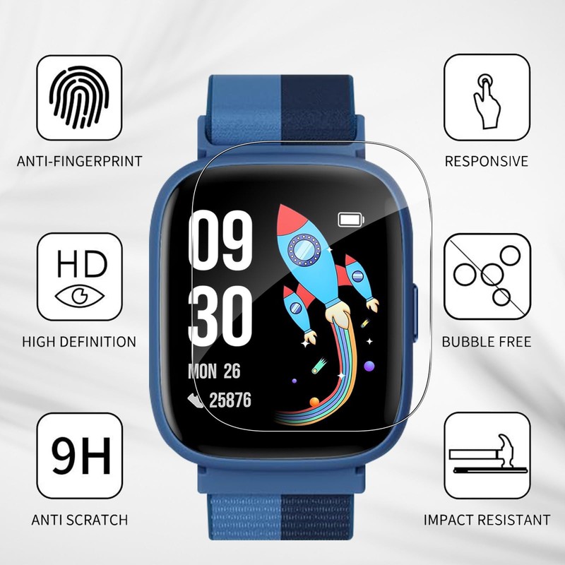 Holilo Pack of 4 Screen Protectors Compatible with Biggerfive Smartwatch