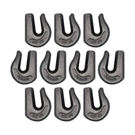 10 Pack Heavy Duty 1/2" Weld On Grab Hook, Grade 70 Clevis Chain Hook for Trailer, Truck, Rigging, Flatbed, Tractors, Loader, Bucket, Tie Down (10)
