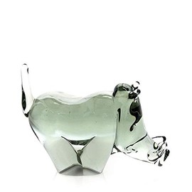 Hand Made Recycled Glass Warthog Sculpture - Medium [081-C]