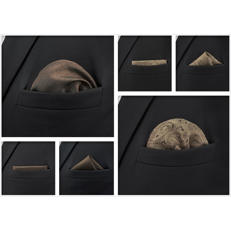 Shlax & Wing 5 Pcs Men's Pocket Square Set Business