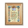 Papal Blessing Picture with Pope Francis, Antique Gold 5-1/2"x7 Frame