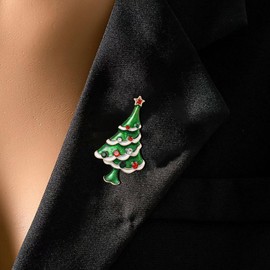 2 Pcs Christmas Brooches Pins Set for Women Sparkling Red and Green Rhinestone Christmas Brooches Gold Vintage Wreath Brooch Christmas Jewelry Gifts…