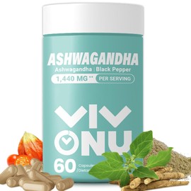 VivoNu Ashwagandha Vegan Capsules is from Ashwagandha Powder & Root Extract KSM-66 | Black Pepper Extract | Releases Stress & Boosts Energy | Promotes Quality Sleep | 60 Coun