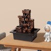 Tabletop Fountain, Indoor Water Fountain, 4-Tier Waterfall Fountain Featuring 3