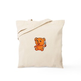 CafePress Toy Bear Trowel Sitting Tote Bag Reusable Natural Beige Canvas Shopping Bag