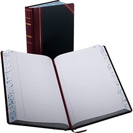 Boorum & Pease 9500R Account Book,Record-Ruled,500 Pages,14-1/8-Inch x8-5/8-Inch,Black/Red