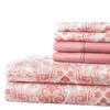 Spirit Linen Home 6 PC Paisley Sheet Set Soft Pink