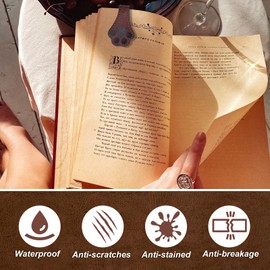 Mity rain Magnetic Bookmarks, Leather Magnetic Bookmarks for Women, Dog Paw Vintage Magnetic Book Mark Clip Gift for Book Lover Readers Men Women Teachers Students, Book Accessories (2)