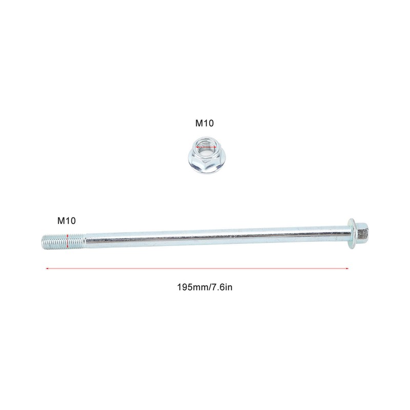 Rear Wheel Rim Axle M10 195mm For 90cc 110cc 125cc