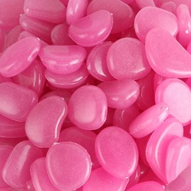 MOCNT Pack of 300 Luminous Stones Garden Glow in the Dark Pebbles Luminous Pebbles Fluorescent Stones for Home Garden Aquarium Decoration Purple