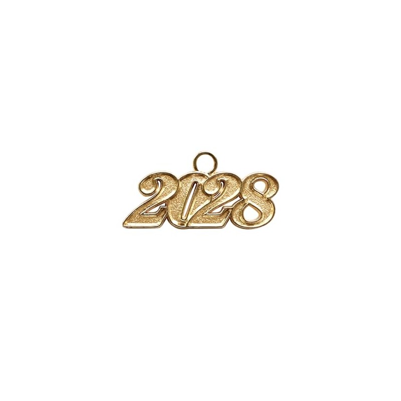 Endea Graduation Tassel Date Charm Gold Year (Gold, 2028)