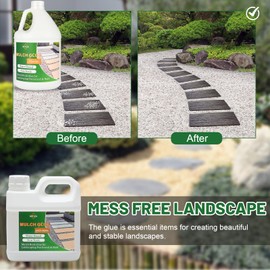 NetLea All Purpose Concentrate Rock Glue,Fast-Dry, Non-Toxic, Strong Mulch Adhesive for Landscapes, Rock Glue, Adhesive for Garden, Binder, Mulch Lock and Pea Gravel Stabilizer (3.78L, Fl Oz, 128)