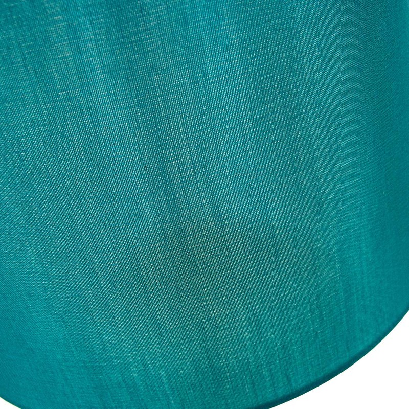 Traditionally Designed Small 8" Lamp Shade in Teal Faux Silk