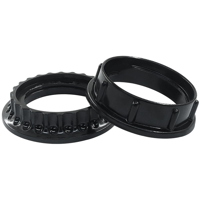 Hitefu 4 Pcs Bakelite Lamp Shade Adapter Rings, E26 Black