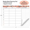 Global Printed Products 8.5" x 11" Horizontal Meal Planning Pad,