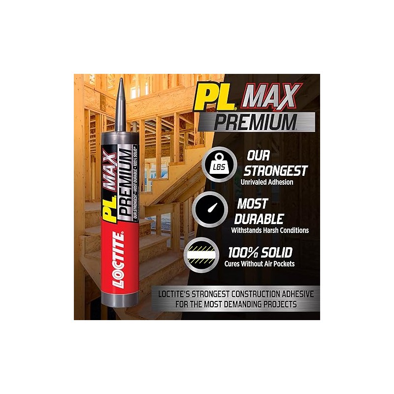 Loctite PL Premium Max Construction Adhesive, 9 fl oz Cartridge,