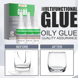 ROFPM Oily Glue Welding High-Strength 150ml, Universal Super Glue Multipurpose for Shoe, Wood, Metal, Plastic, Ceramic,Glass (50ml*3)