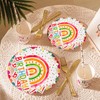 Hrovsur Rainbow Happy Birthday Napkins, 60 Pieces Dots Design Birthday