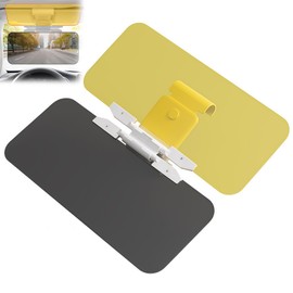 LEKEFETO Auto Sonnenblende Verlängerung mit Blendschutz UV-Schutz, Frontscheibe-Sonnenschutz für alle Fahrzeuge – Verstellbare Sonnenblende mit UVA/UVB-Filter, Doppelspiegel-Design (Transparent Schwar