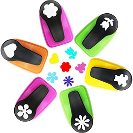 Hole Punch, Hole Puncher, 1 inch Hole Punch, Paper Punch, Hole Punch Shapes, Heart Paper Punch, 6pcs Hole Punch Set, Flower Paper Punch, Single Hole Punch, Paper Punch for Scrapbooking