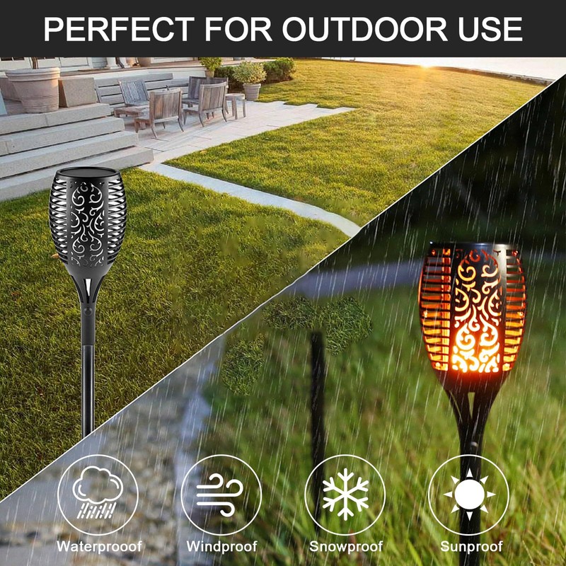 Solar Lights Replacement Top - 4PCS Diameter Solar Flame Light