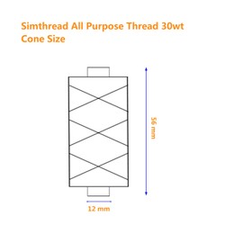 Simthread All Purpose Thread Polyester 400Y Gray