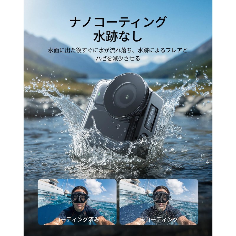 TELESIN Waterproof Case for DJI Osmo Nano 60M/196FT Waterproof Housing