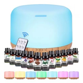 Difusor De Aceites Esenciales De 500ml, 7 Colores De Luces