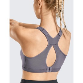 SYROKAN High Neck Plus Size Sports Bras for Women High Support Racerback Full Coverage Padded Wireless Bra The Wild Wood 40G