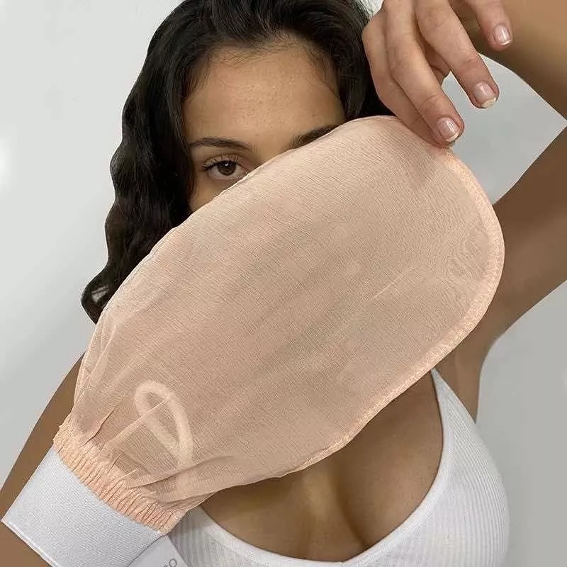 OVMAK Guante Exfoliante Ovmak De Seda De Capullo Crudo Para