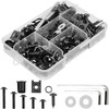 Motorcycle Fairing Bolt Kit, 177pcs, M5 M6 Screws, Aluminium Fasteners,