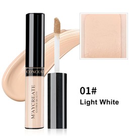 SHEBEEDO Concealer Full Coverage,2Pcs Concealer Stick Long-lasting,Eye Con-cealer Easy Blend,Brighten&Moisturizer Liquid Con-cealer for Under Eye Dark Circles,Dullness Blemish,Matte Finish(Light White&Neutral)