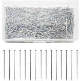 2000 Pieces Straight Pins, BetterJonny 0.6 * 26mm Stainless Steel Dressmaker Pins with Storage Box Flat Head Satin Pin Sewing Pins for Jewelry Craft Sewing Projects