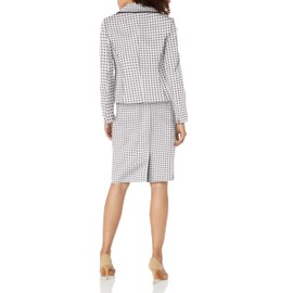Le Suit Women's JKT/Skirt Suit, Vanilla ICE/Black