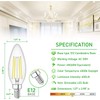 winshine E12 Candelabra LED Bulbs Dimmable 4000K Daylight 60W Equivalent,Type