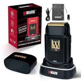 WMARK - Afeitadoras eléctricas de lámina para hombres, maquinilla de afeitar eléctrica para hombres, máquina de afeitar para barba, motor vectorial Maglev inalámbrico, 10000 RPM, revestimiento de