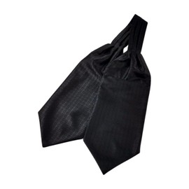 F NODE Ascot Tie Men's Scarf Oriental Asian Italian, Asian Geometric Black 1