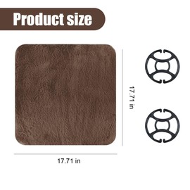 Sheepskin Car Seat Cushion, Soft Comfort Winter Driver Seat Cover, Fluffy Faux Fur Front Seat Pad, Car Seat Protector Pad for Office Chair, Universal Interior Accessory for Car SUV Truck (Coffee)