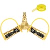EEEKit 1/4" RV Propane Quick Connect Splitter, Solid Brass Natural